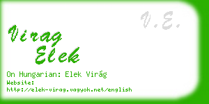virag elek business card